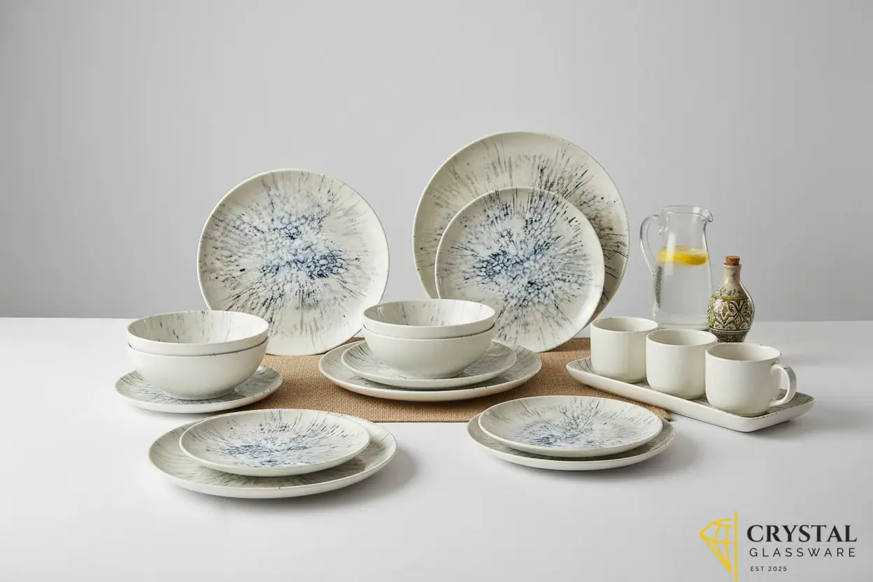 32-Piece Porcelain turkish Style Ceramic Dinner Set — Crystal Glassware Pakistan